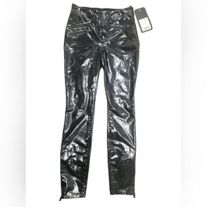 Rag and Bone Faux Black Patent Leather Pants Sz 23 NWT